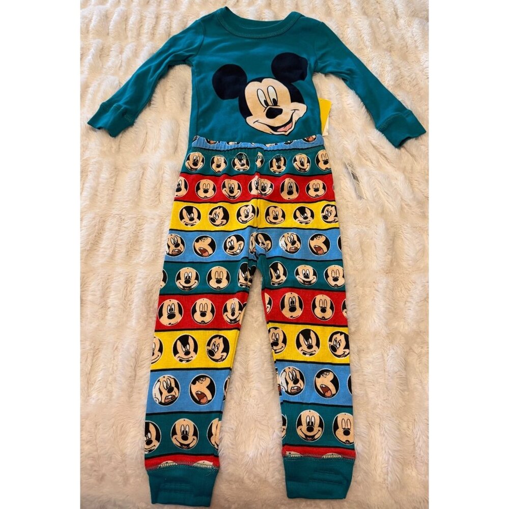 Disney Collection 2-pc. Mickey Mouse Pajama Set 100% Cotton Toddler's Size 2T